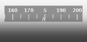 Shows your current heading in a more precise way.