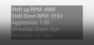 Shows information about the shift decisions.